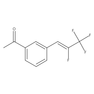 1-{3-[(1E)-2,3,3,3-tetrafluoroprop-1-en-1-yl]phenyl}ethan-1-one Structure