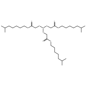 Acetic acid, 2,a2',a2''-a[stibylidynetris(thiao)a]atris-a, tris(6-amethylheptyl)aester Structure