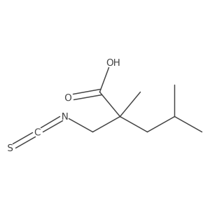 2-(Isothiocyanatomethyl)-2,4-dimethylpentanoic acid Structure
