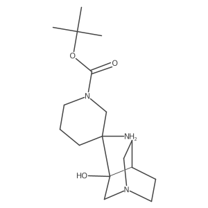 Tert-butyl 3-amino-3-{3-hydroxy-1-azabicyclo[2.2.2]octan-3-yl}piperidine-1-carboxylate结构式
