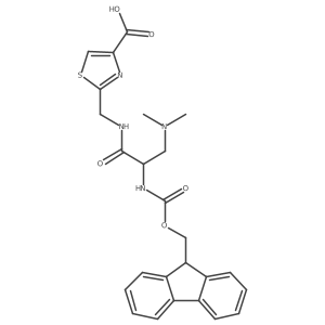 2-{[3-(dimethylamino)-2-({[(9H-fluoren-9-yl)methoxy]carbonyl}amino)propanamido]methyl}-1,3-thiazole-4-carboxylic acid Structure