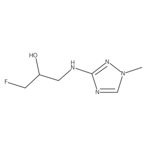 1-fluoro-3-[(1-methyl-1H-1,2,4-triazol-3-yl)amino]propan-2-ol结构式