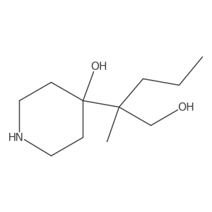 4-(1-Hydroxy-2-methylpentan-2-yl)piperidin-4-ol Structure