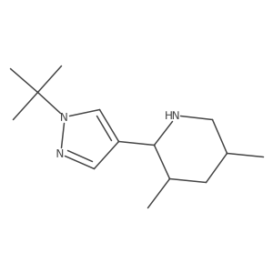 2-(1-tert-butyl-1H-pyrazol-4-yl)-3,5-dimethylpiperidine结构式