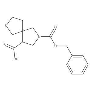 7-[(Benzyloxy)carbonyl]-2-thia-7-azaspiro[4.4]nonane-9-carboxylic acid Structure