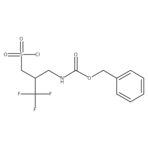 benzyl N-[3-(chlorosulfonyl)-2-(trifluoromethyl)propyl]carbamate结构式