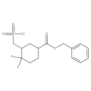 Benzyl 3-((chlorosulfonyl)methyl)-4,4-difluoropiperidine-1-carboxylate Structure