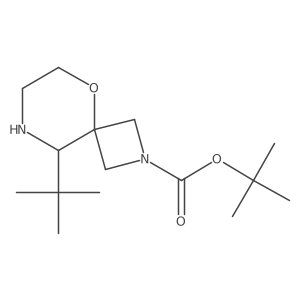 Tert-butyl 9-tert-butyl-5-oxa-2,8-diazaspiro[3.5]nonane-2-carboxylate Structure