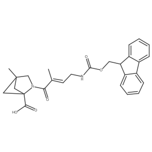 2-[4-({[(9H-fluoren-9-yl)methoxy]carbonyl}amino)-2-methylbut-2-enoyl]-4-methyl-2-azabicyclo[2.1.1]hexane-1-carboxylic acid Structure