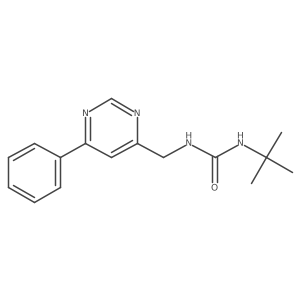 1-(Tert-butyl)-3-((6-phenylpyrimidin-4-yl)methyl)urea结构式