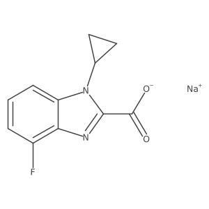 Sodium 1-cyclopropyl-4-fluoro-1H-benzo[d]imidazole-2-carboxylate Structure