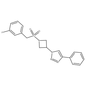 1-(1-((3-fluorobenzyl)sulfonyl)azetidin-3-yl)-4-phenyl-1H-1,2,3-triazole结构式