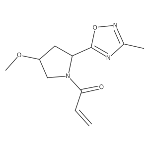 1-[(2R,4S)-4-Methoxy-2-(3-methyl-1,2,4-oxadiazol-5-yl)pyrrolidin-1-yl]prop-2-en-1-one结构式