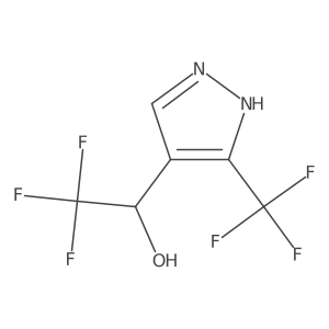 (1R)-2,2,2-trifluoro-1-[3-(trifluoromethyl)-1H-pyrazol-4-yl]ethan-1-ol Structure