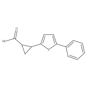 rac-(1R,2R)-2-(5-phenylthiophen-2-yl)cyclopropane-1-carboxylic acid Structure