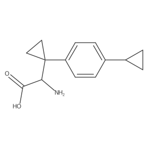 2-Amino-2-[1-(4-cyclopropylphenyl)cyclopropyl]acetic acid结构式