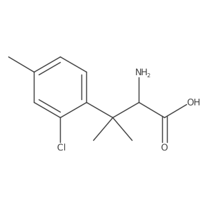 2-Amino-3-(2-chloro-4-methylphenyl)-3-methylbutanoic acid结构式