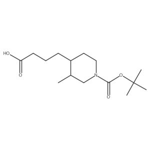 4-{1-[(Tert-butoxy)carbonyl]-3-methylpiperidin-4-yl}butanoic acid Structure