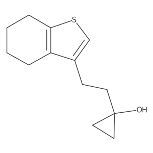 1-[2-(4,5,6,7-Tetrahydro-1-benzothiophen-3-yl)ethyl]cyclopropan-1-ol Structure