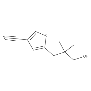5-(3-Hydroxy-2,2-dimethylpropyl)thiophene-3-carbonitrile结构式