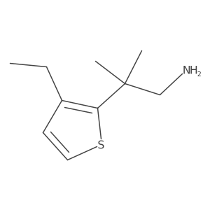2-(3-Ethylthiophen-2-yl)-2-methylpropan-1-amine结构式