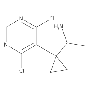 1-[1-(4,6-Dichloropyrimidin-5-yl)cyclopropyl]ethan-1-amine Structure
