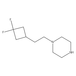 1-[2-(3,3-Difluorocyclobutyl)ethyl]piperazine Structure