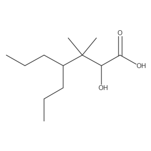 2-Hydroxy-3,3-dimethyl-4-propylheptanoic acid结构式