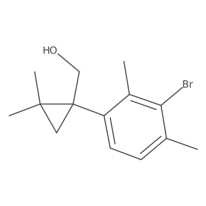 [1-(3-Bromo-2,4-dimethylphenyl)-2,2-dimethylcyclopropyl]methanol结构式