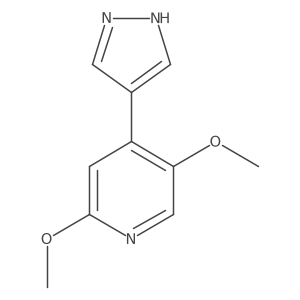 2,5-dimethoxy-4-(1H-pyrazol-4-yl)pyridine Structure