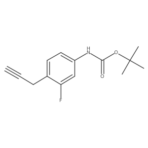 tert-butyl N-[3-fluoro-4-(prop-2-yn-1-yl)phenyl]carbamate结构式