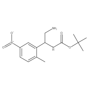 tert-butyl N-[2-amino-1-(2-methyl-5-nitrophenyl)ethyl]carbamate结构式