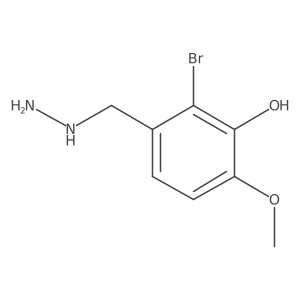 2-Bromo-3-(hydrazinylmethyl)-6-methoxyphenol Structure