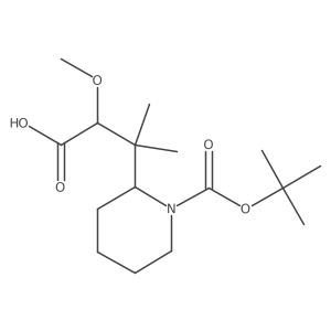 3-{1-[(Tert-butoxy)carbonyl]piperidin-2-yl}-2-methoxy-3-methylbutanoic acid Structure