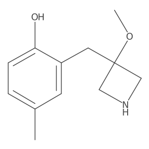 2-[(3-Methoxyazetidin-3-yl)methyl]-4-methylphenol Structure