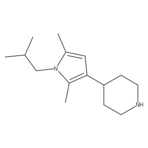 4-[2,5-dimethyl-1-(2-methylpropyl)-1H-pyrrol-3-yl]piperidine结构式