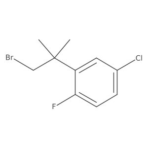 2-(1-Bromo-2-methylpropan-2-yl)-4-chloro-1-fluorobenzene结构式