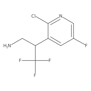 2-(2-Chloro-5-fluoropyridin-3-yl)-3,3,3-trifluoropropan-1-amine结构式