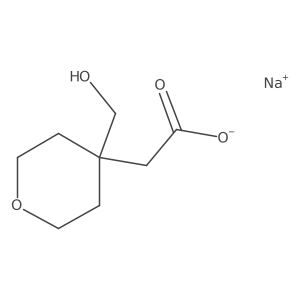 Sodium;2-[4-(hydroxymethyl)oxan-4-yl]acetate Structure