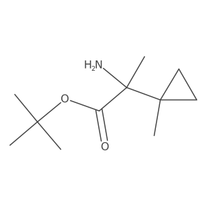 Tert-butyl 2-amino-2-(1-methylcyclopropyl)propanoate结构式