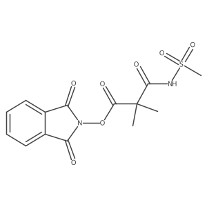 1,3-dioxo-2,3-dihydro-1H-isoindol-2-yl 2-(methanesulfonylcarbamoyl)-2,2-dimethylacetate结构式