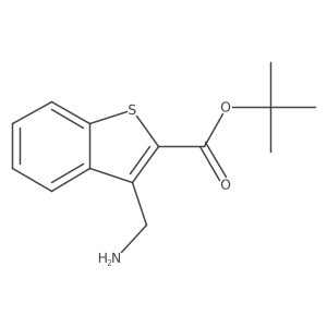 Tert-butyl 3-(aminomethyl)-1-benzothiophene-2-carboxylate结构式
