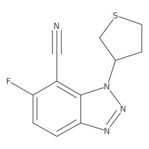 6-fluoro-1-(thiolan-3-yl)-1H-1,2,3-benzotriazole-7-carbonitrile Structure