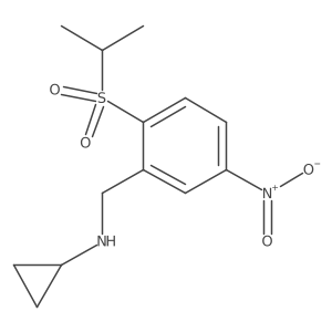 Cyclopropyl-[5-nitro-2-(propane-2-sulfonyl)-benzyl]-amine Structure