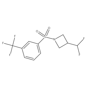 3-(Difluoromethyl)-1-((3-(trifluoromethyl)phenyl)sulfonyl)azetidine Structure