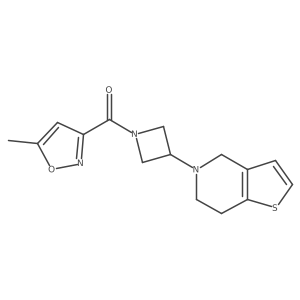 (3-(6,7-dihydrothieno[3,2-c]pyridin-5(4H)-yl)azetidin-1-yl)(5-methylisoxazol-3-yl)methanone Structure