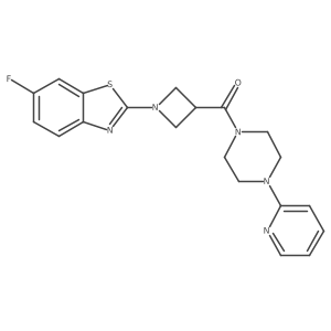 (1-(6-Fluorobenzo[d]thiazol-2-yl)azetidin-3-yl)(4-(pyridin-2-yl)piperazin-1-yl)methanone Structure