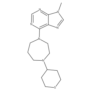 9-methyl-6-[4-(thian-4-yl)-1,4-diazepan-1-yl]-9H-purine结构式