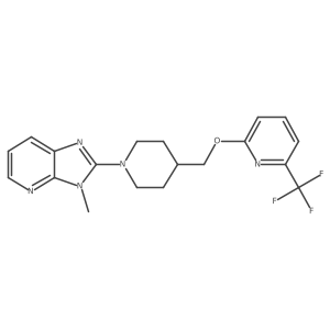 2-[(1-{3-methyl-3H-imidazo[4,5-b]pyridin-2-yl}piperidin-4-yl)methoxy]-6-(trifluoromethyl)pyridine结构式
