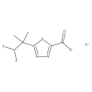 Potassium 5-(1,1-difluoro-2-methylpropan-2-yl)-1,3,4-oxadiazole-2-carboxylate Structure